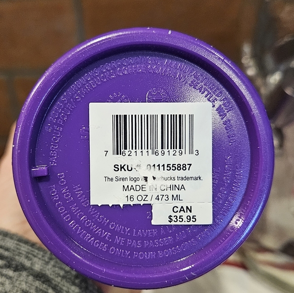 Starbucks NWT Limited Edition Glow In The Dark Purple Splatter tumbler - Picture 3 of 5